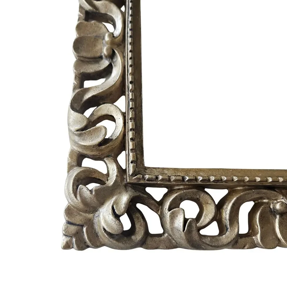 Vintage Ornate Gold Mirror Hollywood Regency Baroque Vanity Heavy Decor